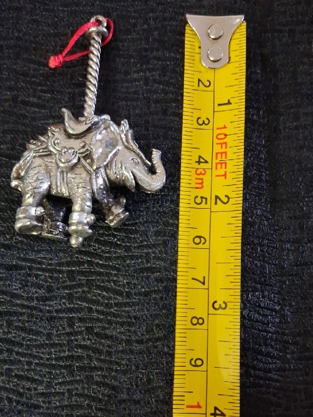 Silver Elephant Hanging Ornament by - Picture 3 of 5